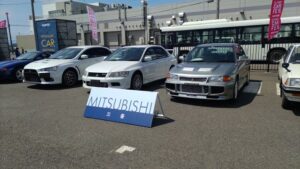 三菱の旧車は7台ほど並んでいた